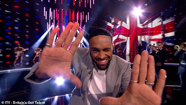 Smooth move: BGT winner Ashley Banjo is filling in for Head Judge Simon Cowell, who is currently recovering from a freak bicycle accident in Los Angeles.