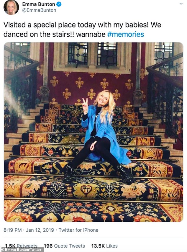 Memories: Emma visits the now iconic Vanbab Stairs in London in January 2019