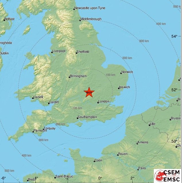 The second Layton Bazard quake earlier this month was thought to be the aftershock of a magnitude 3.5 earthquake on September 8.  Picture: A map showing the earthquake earlier this month