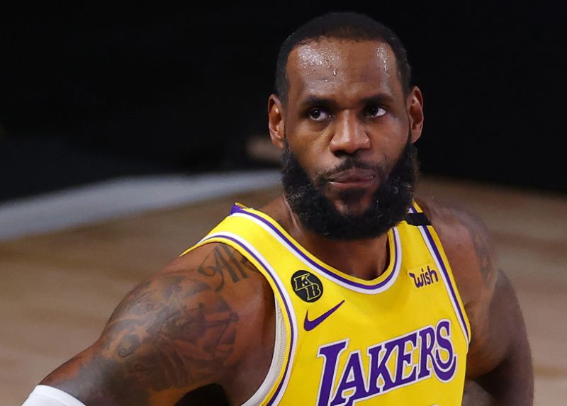 LeBron James did not appreciate being brought up in a complex conversation about Giannius Antitocompo.  (Photo by Kevin C. Cox / Getty Images)