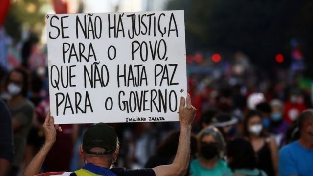 Protests against President Jair Bolsonaro last Saturday in Sao Paulo