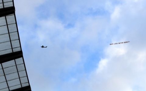 Burnley condemns 'White Lives Matter' banner flown over Etihad Stadium in Premier League match against Manchester City