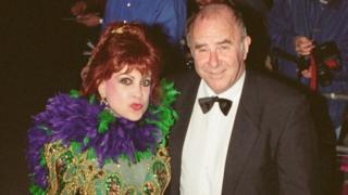 Margarita Pracatan with Clive James in 1995