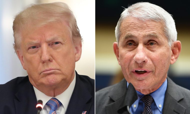 As Fauci disagrees with Trump on virus, White House takes aim