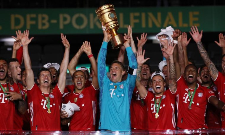 Bayern Munich remains on course for historic treble with German Cup win over Bayer Leverkusen