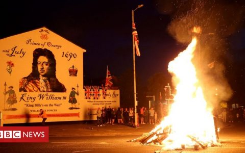 Bonfires lit to mark Eleventh Night