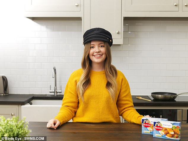Charlotte Carter-Dunn, 24, from Gloucestershire, won a competition to be the face of Birds Eye fish fingers