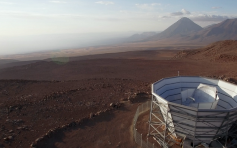 The 6m Atacama telescope in Chile surveyed the Cosmic Microwave Background