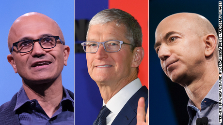Amazon, Apple and Microsoft race to $2 trillion