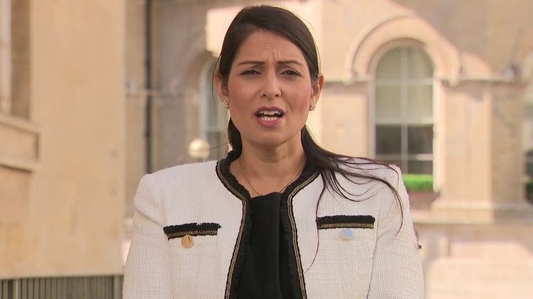 Priti Patel says full force of law will hit people who attack police
