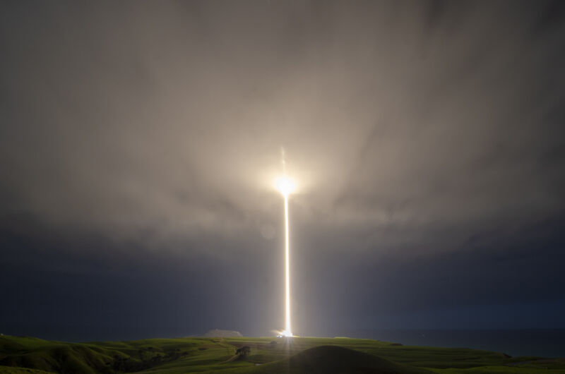 An Electron rocket launches in August 2019 from New Zealand.