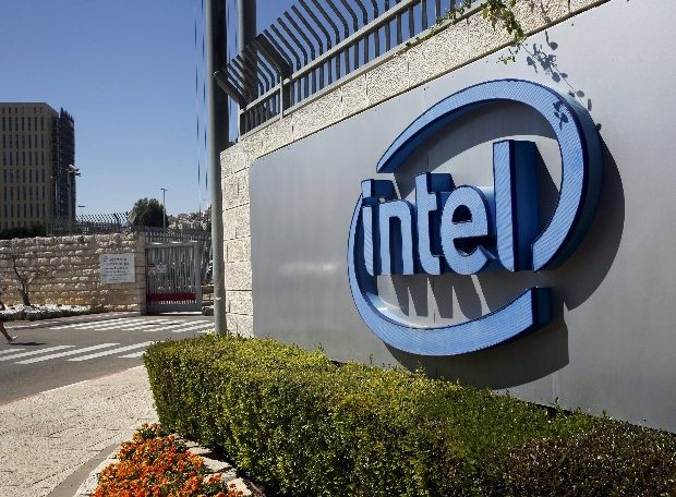 The logo of Intel, the world