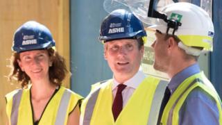 Shadow chancellor Anneliese Dodds with Labour leader Sir Keir Starmer during a visit to a regeneration project in Stevenage