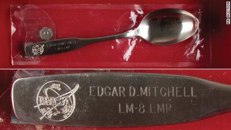 One of the items RR Auction sold this week was a spoon used by astronaut Edgar Mitchell during the Apollo 14 missoin. It sold for $25,000.