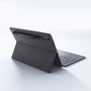 The keyboard add-on, folio case with kickstand and the stylus