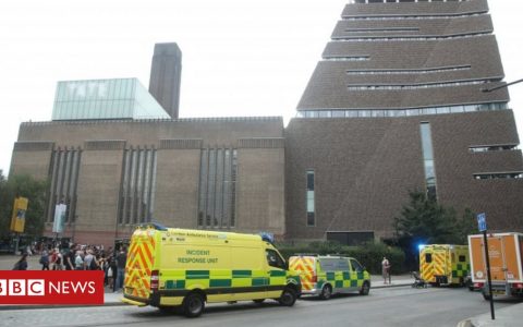 Boy thrown from Tate Modern balcony 'goes home'