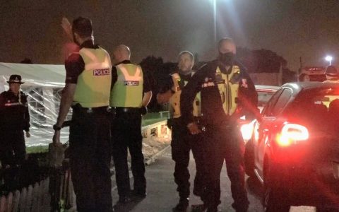 Police break up a large party in Birmingham