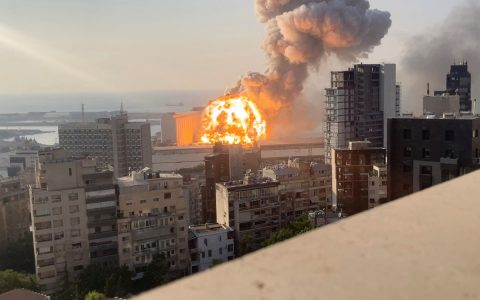 New footage shows Beirut explosion up-close and in slow motion