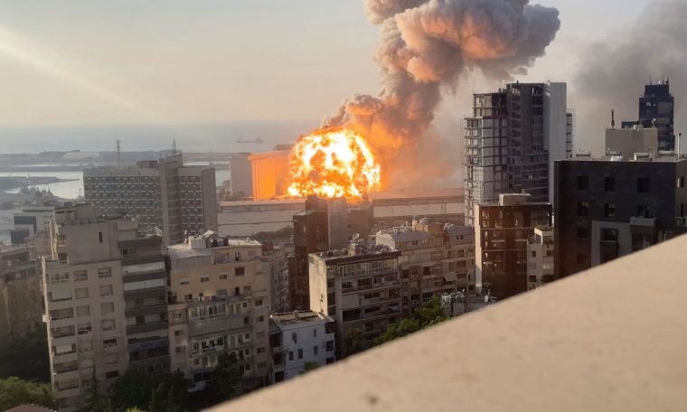 New footage shows Beirut explosion up-close and in slow motion