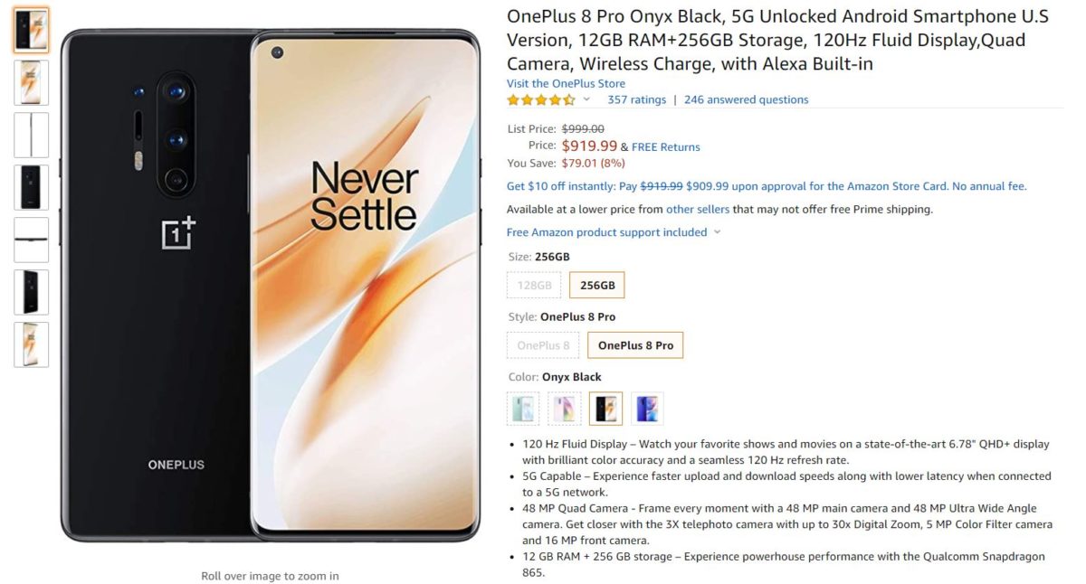 OnePlus 8 Pro Amazon Deal