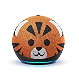 The all-new Eco Dot (4th General) Kids Edition is designed for kids, with parental control.  Tiger
