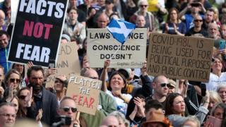 Demonstrators in Edinburgh