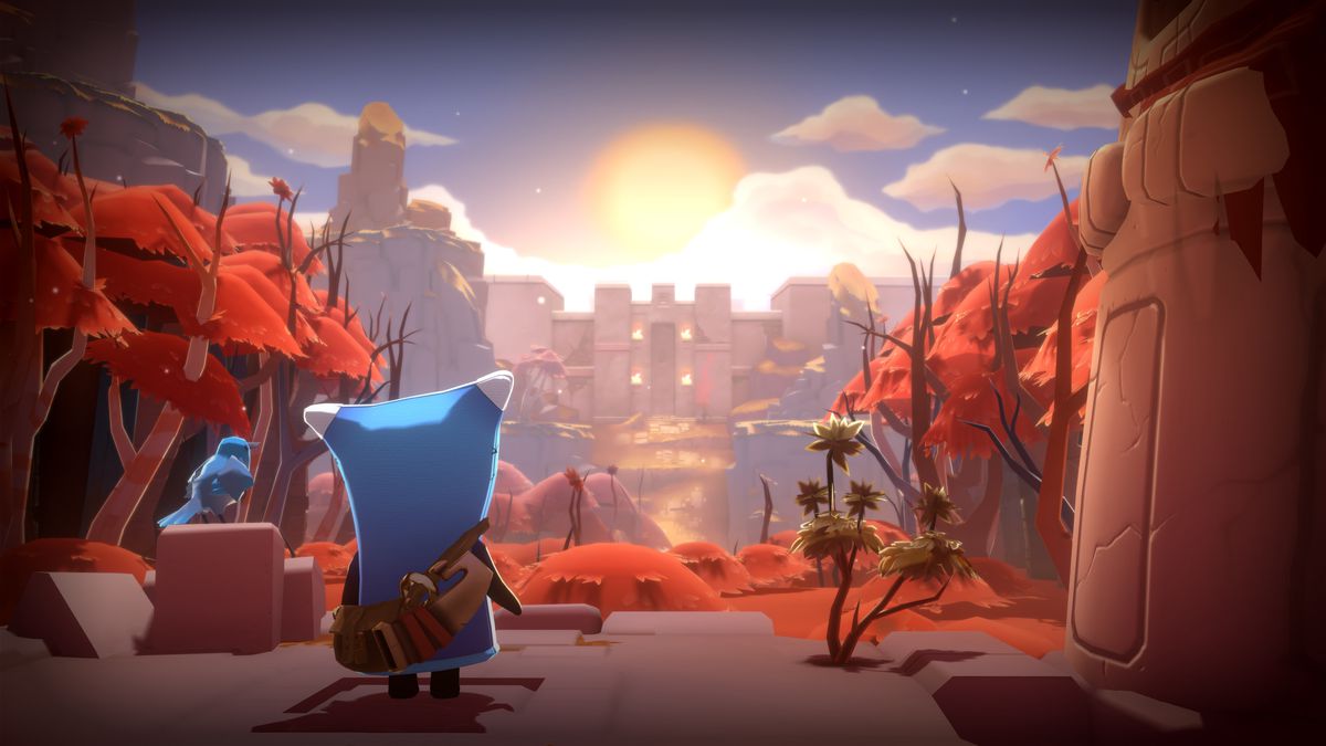 In the last campfire, a character stands in front of the sun