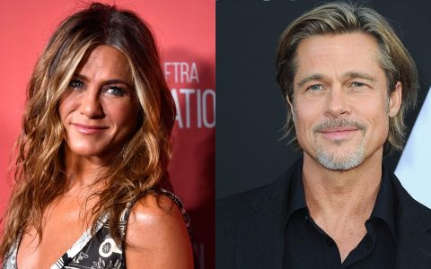 Jennifer Aniston, Brad Pitt in 'Regmont High at Fast Times' as she reads at the table