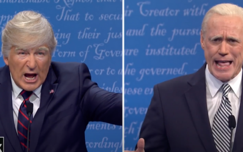 Jim Carrey Binnen vs. Alec Baldwin as Trump in Saturday Night Live Parody