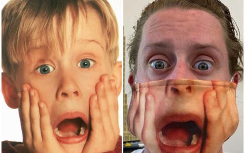 Macaulay Culkin poses in Home Alone 2 Face Mask and the Internet goes wild