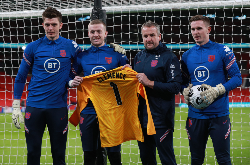 The current England goalkeepers posed with the No. 1 shirt
