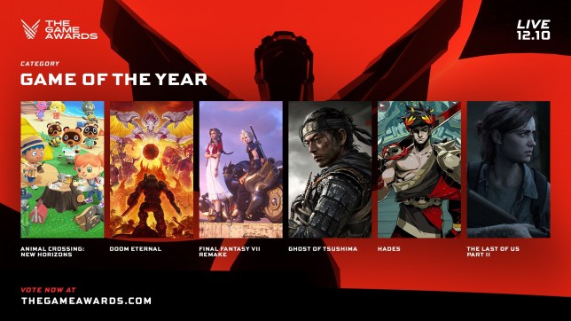 Game Award 2020 Nominated Game of the Year