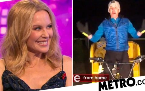 The One Show Rickshaw Challenge: Kylie Minogue Cheers on Matt Baker