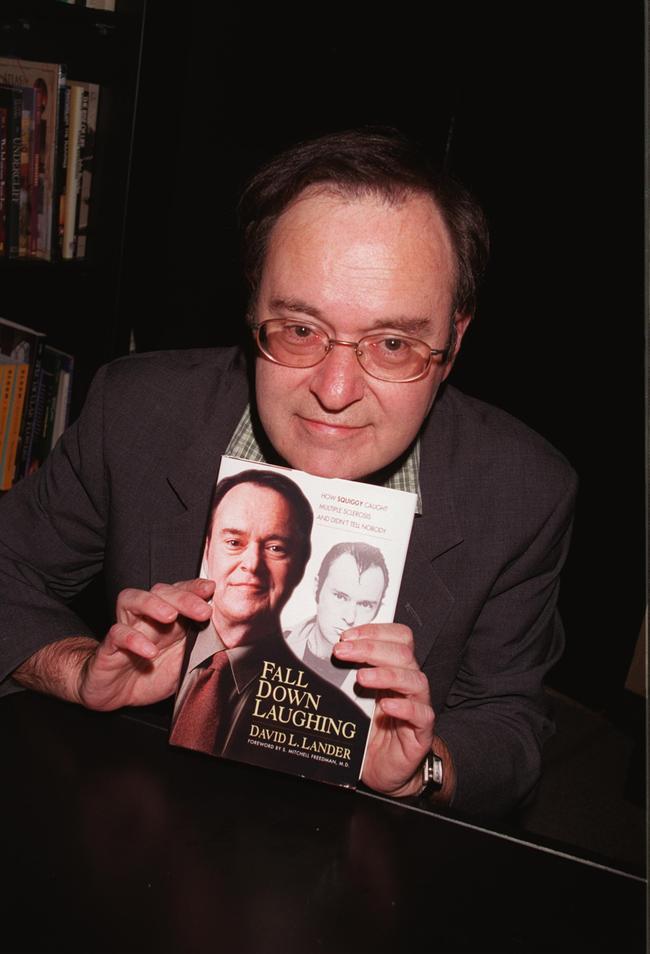 David Lander poses for a portrait at Book Soup for the release of his book. "Fall laughing" On September 25, 2000, Los Angeles, CA