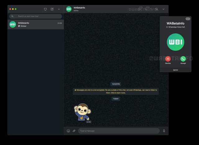 It looks like flames and video calls on WhatsApp.  (Image: WABetainfo)