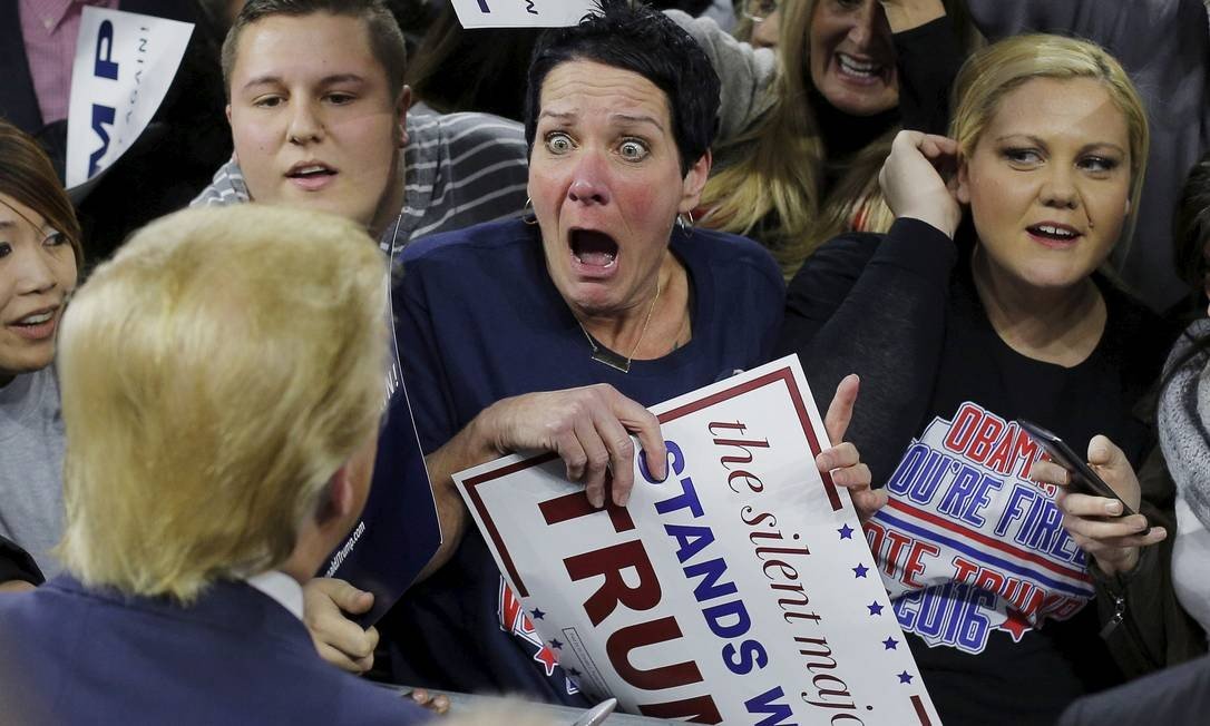 Trump voters in Massachusetts thrill 2016 with then-candidate.  Photo: Brian Snyder / Agocasia O Globo - 01/04/2016