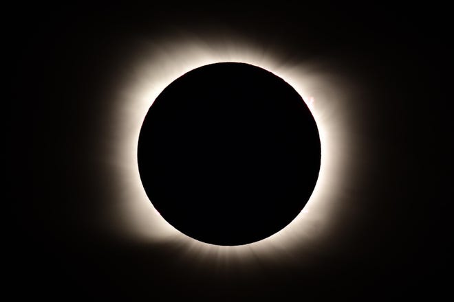 Total solar eclipse observed on December 14, 2020 in Piedra del Acula, semi-Argentina.