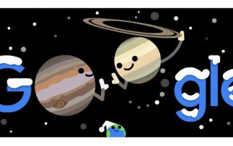 Google Doodle represents the vast combination of Mercury and Saturn