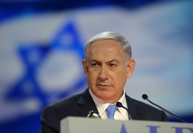 Israeli Prime Minister Benjamin Netanyahu addressed the Israeli Public Affairs Committee (Photo: Amos Ben Gershom / GPO via Getty Image)