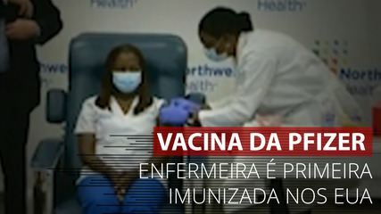 VIDEO: Nurse Immunized for the First Time in US with Kovid Vaccine from Pfizer-BioNTech