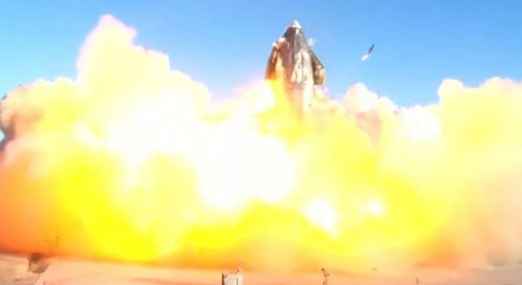 The SpaceX Starship prototype was successfully launched ... and then crashed into a giant fireball
