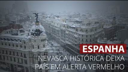 VIDEO: Historic blizzard hits Spain and leaves country on red alert