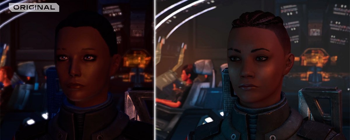 The comparative effects reflect the graphics of the Mass Effect Legendary E...