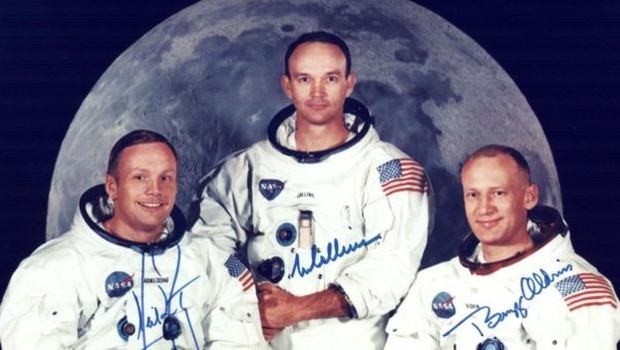 Neil Armstrong, Michael Collins and Buzz Aldrin, crew of the historic Apollo 11 mission (Photo: NASA via BBC News Brazil)