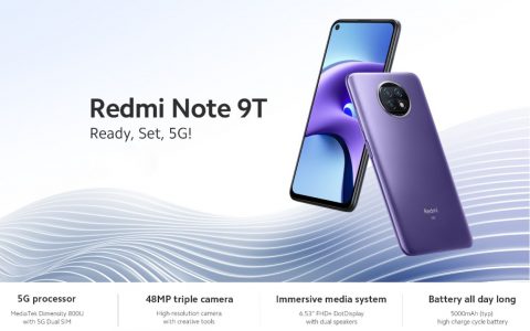And Xiaomi and 5G and "tsampa" ... for 181 € !!!  Xiaomi Redmi Note 9T 5G Global 48MP Camera 5000mAh 6.53 Inch 4GB 128GB NFC and Watch Live!