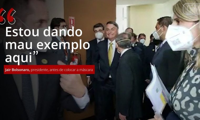 In Ecuador, Bolsonaro says that he is setting a 'bad example' and putting on a mask.  Politics