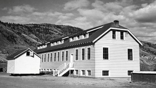 New Classroom Building at Kamloops Indian Residential School circa 1950 in Kamloops, British Columbia, Canada