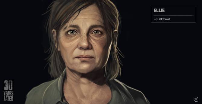 Ellie 30 years after The Last of Us 2.