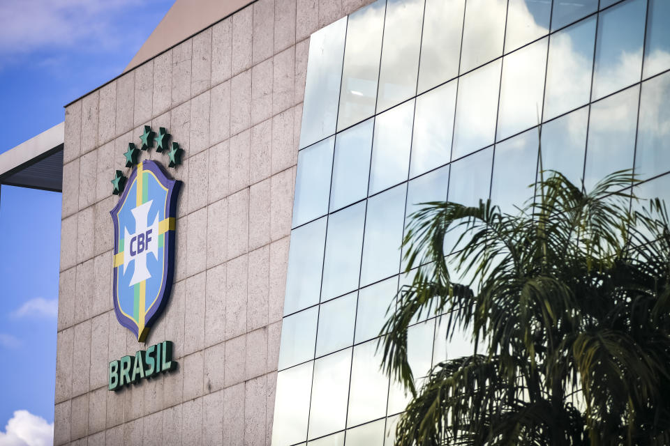 RIO DE JANEIRO, BRAZIL - JUNE 01: The facade of the Brazilian Football Confederation (CBF) headquarters on June 01, 2021 in Rio de Janeiro, Brazil.  CONMEBOL announced on Monday 31 May that Brazil will host the next Copa America, which will initially be played in Colombia and Argentina.  Due to the ongoing social crisis, Colombia was removed as co-host earlier this month and Argentina was pulled out at the last minute as COVID-19 cases surged in the country.  (Photo by Buda Mendes/Getty Images)