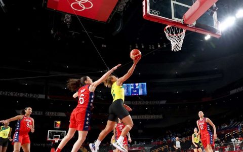 The United States takes on Australia and reaches the semifinals in women's basketball.